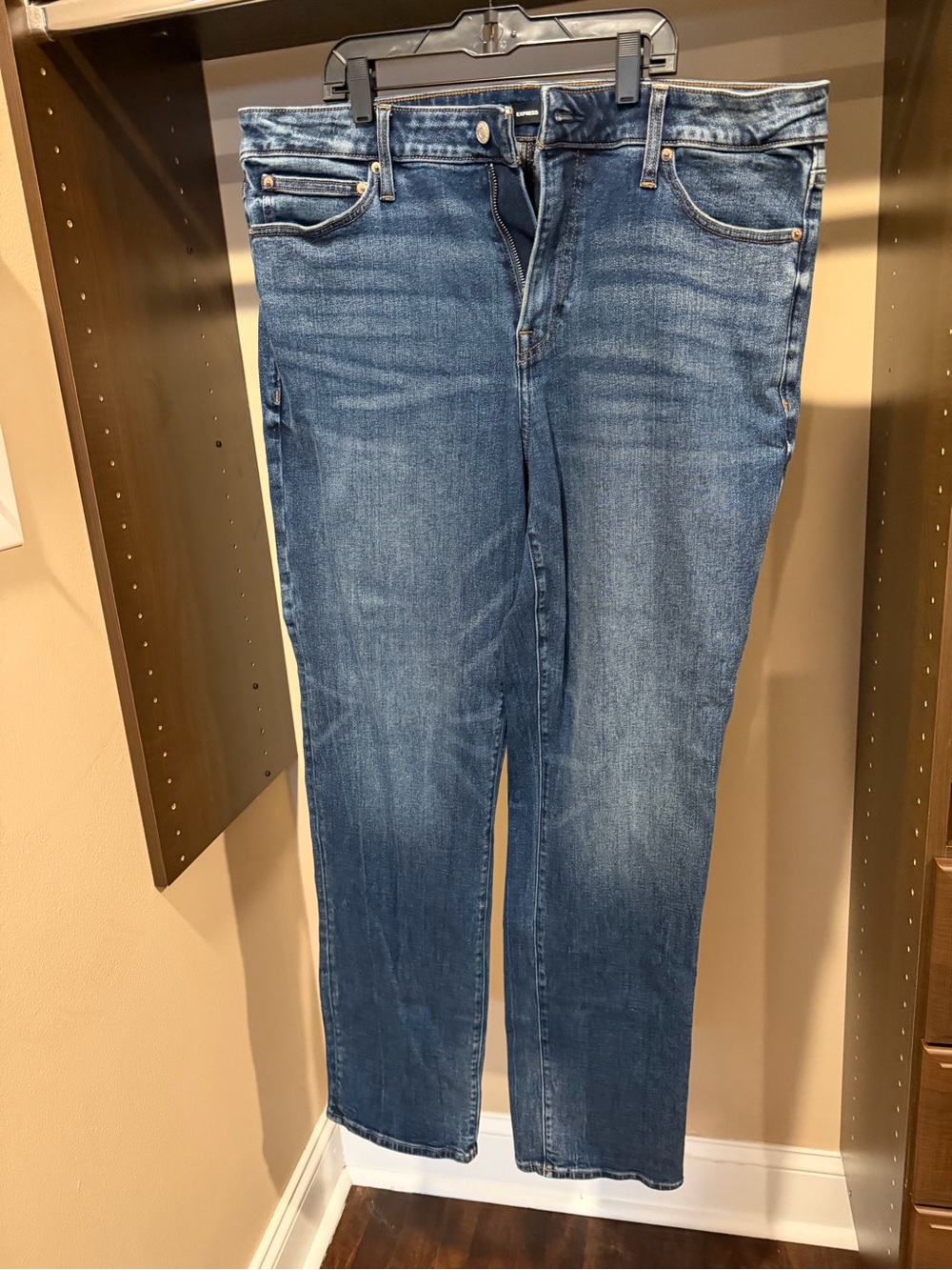 Express Men's Medium Blue Straight Jeans
